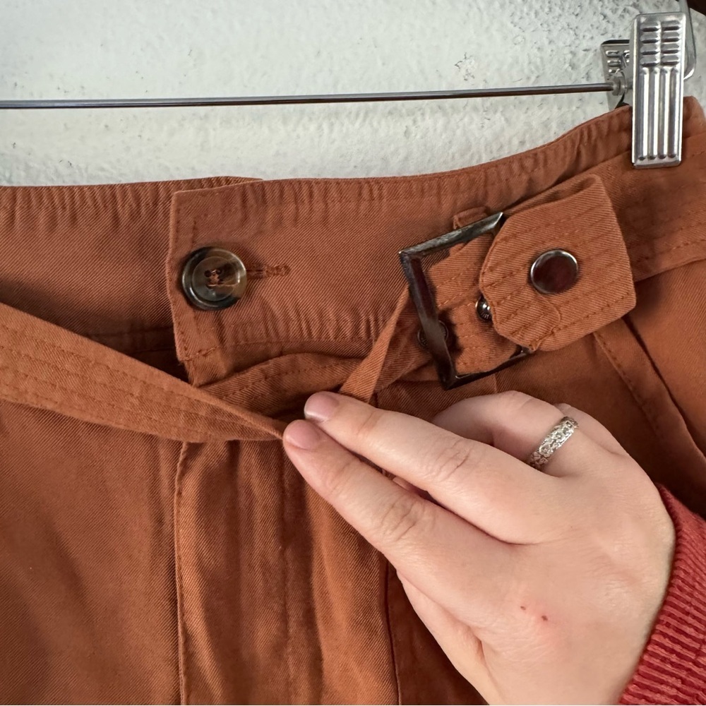 Boho Safari Forever 21 High Waisted Belted Shorts Cargo Utility Large Gorpcore - Picture 6 of 16